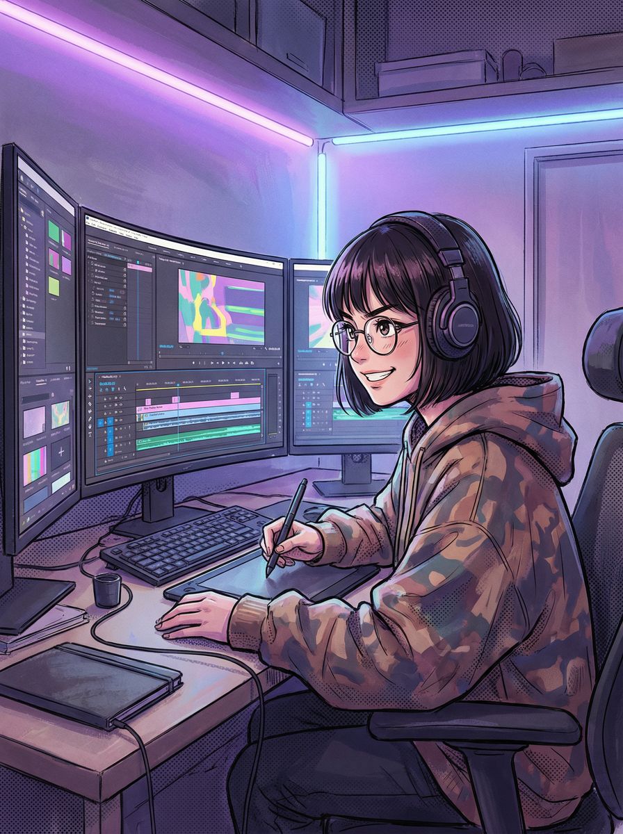 17c一起草视频剪辑师王芳